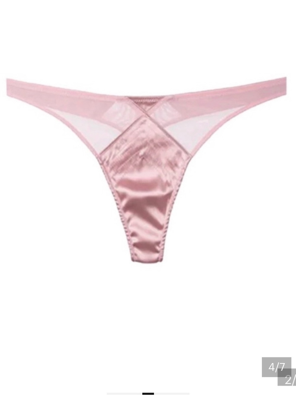 Fleur du Mal Top Stitch Thong Size 2 / Small